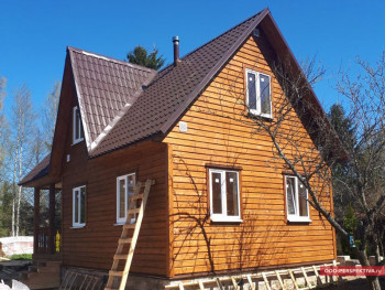 Каркасный дом, в снт Восход-Приморское, расположенному по Мурманскому шоссе Ленинградской области.