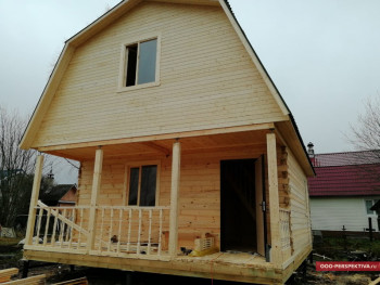 Завершено строительство дома из бруса по проекту ДБ-63 в Ленинградской области
